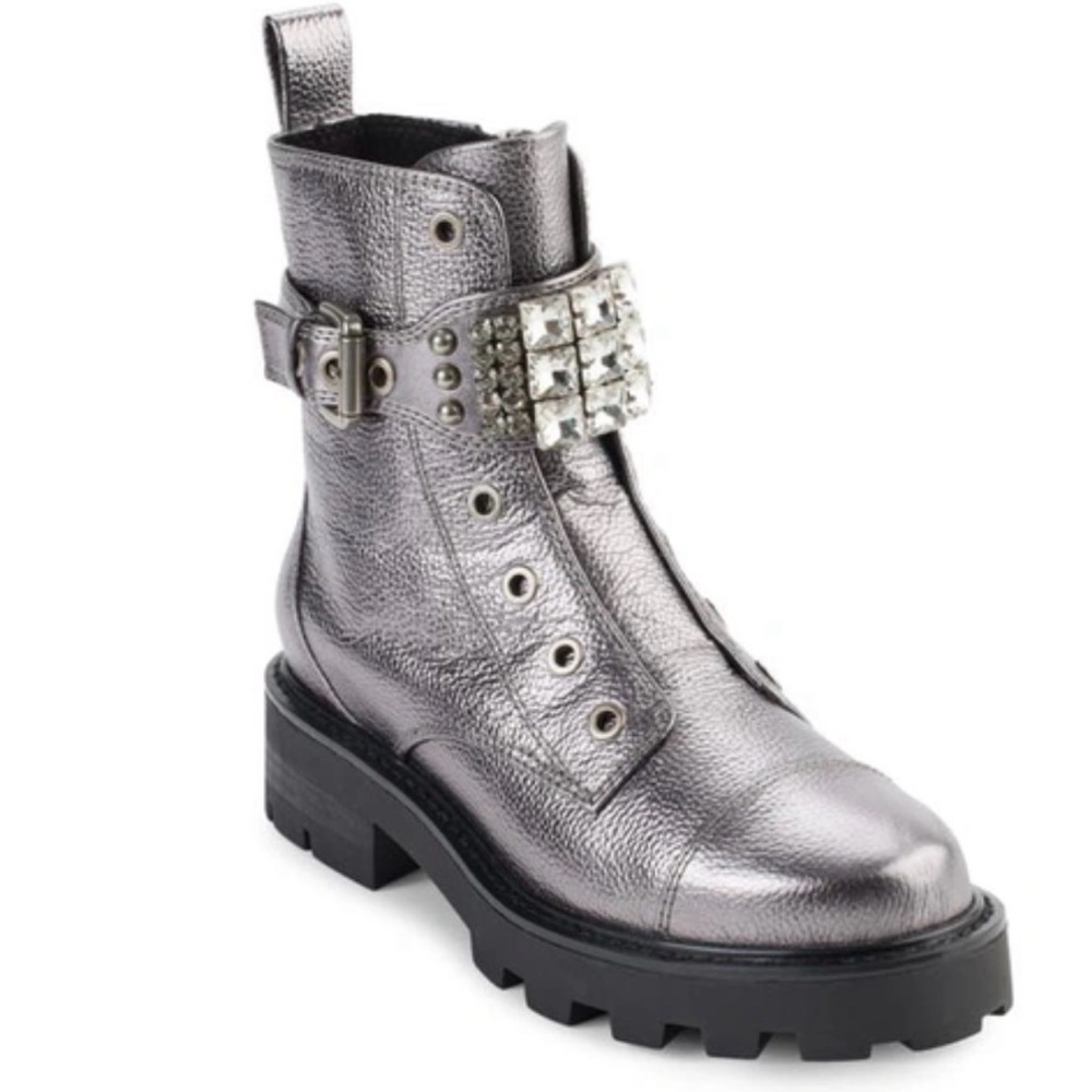 KARL LAGERFELD PARIS $199 Maeva Lug Sole Bootie Platform Chunky Heel Size 6 NEW